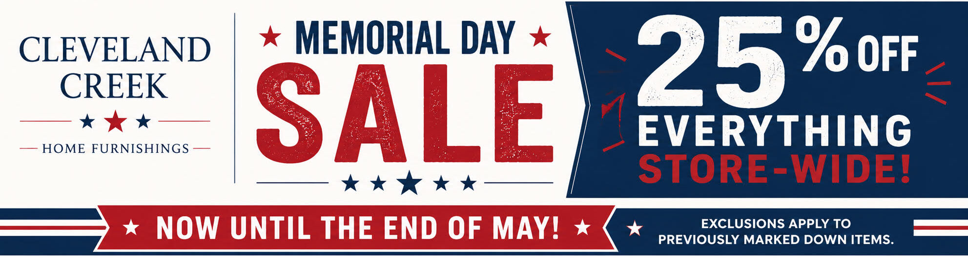 Mother's Day Sale promoting 20% off everything in store